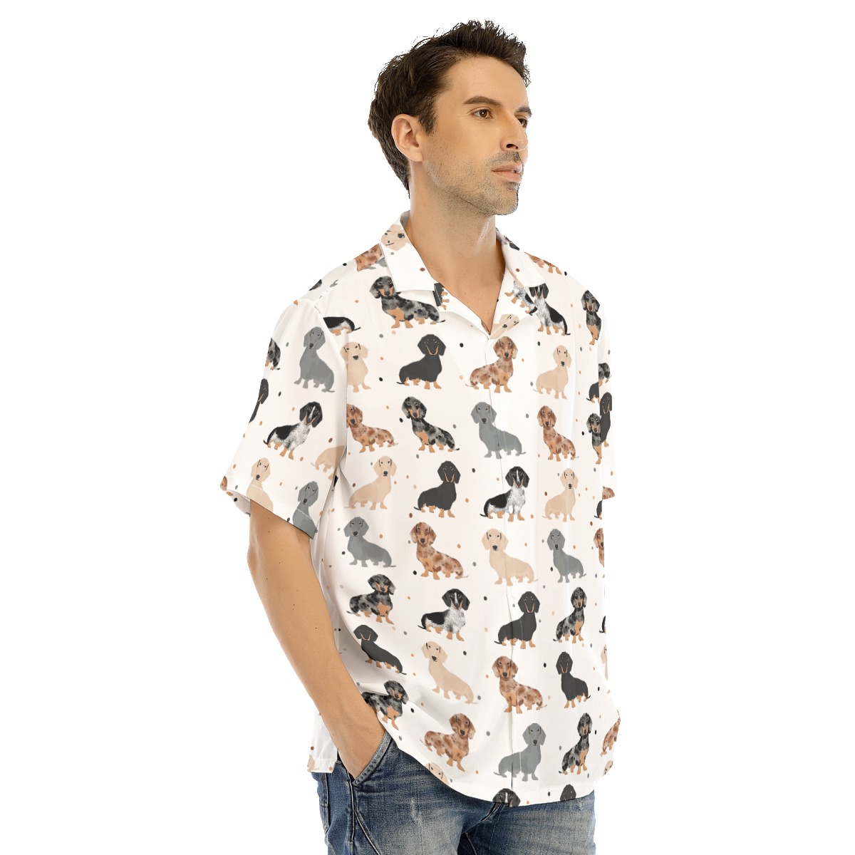Cute Dachshund Hawaiian Shirt For Men