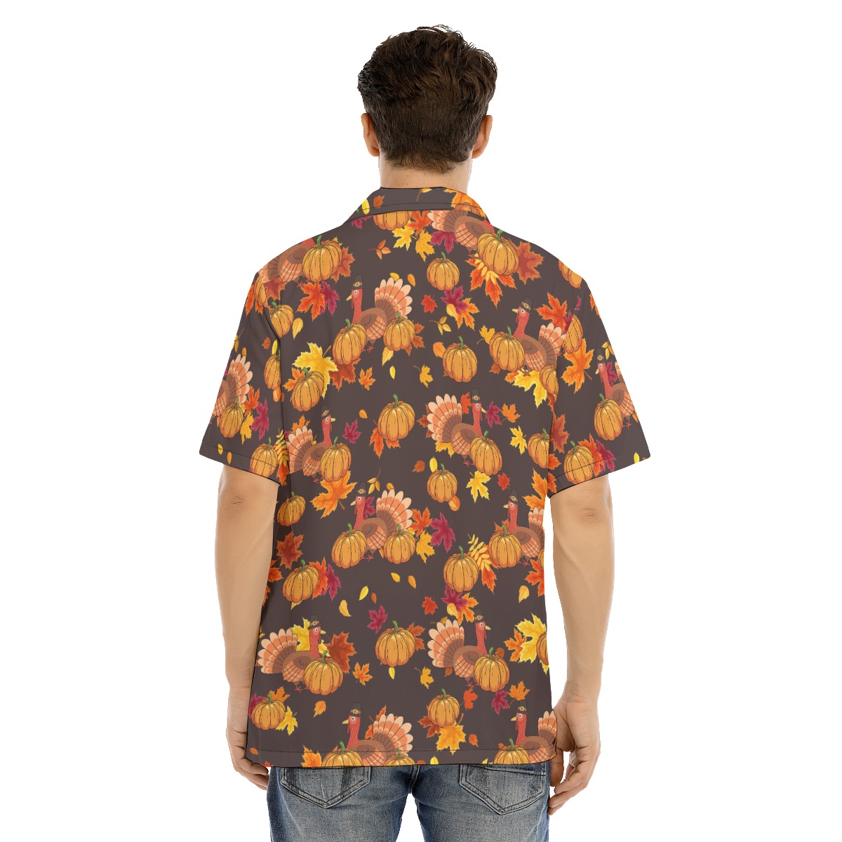Cute Turkey Thanksgiving Hawaiian Shirt For Men