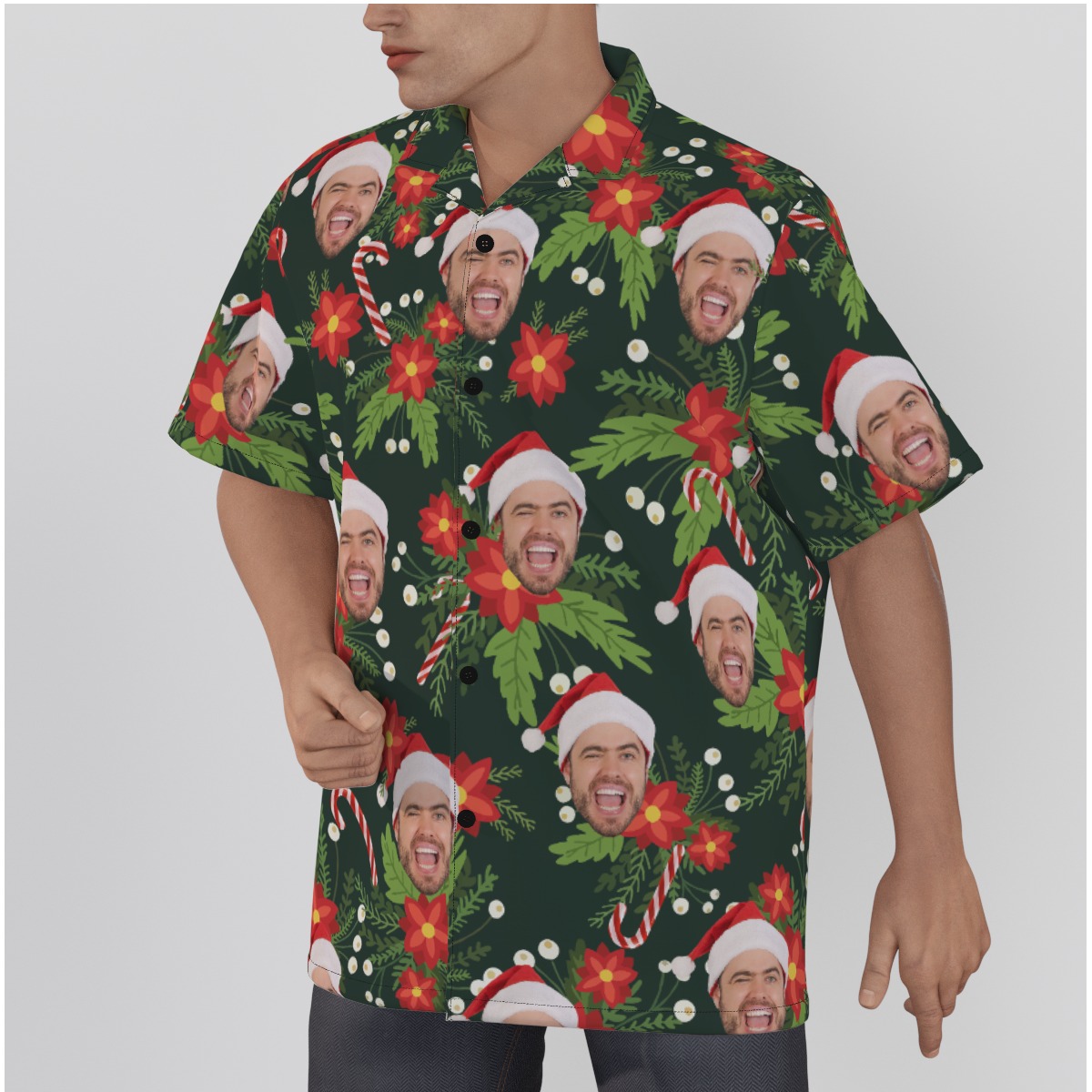 Men's Funny Custom Christmas Hawaiian Shirt