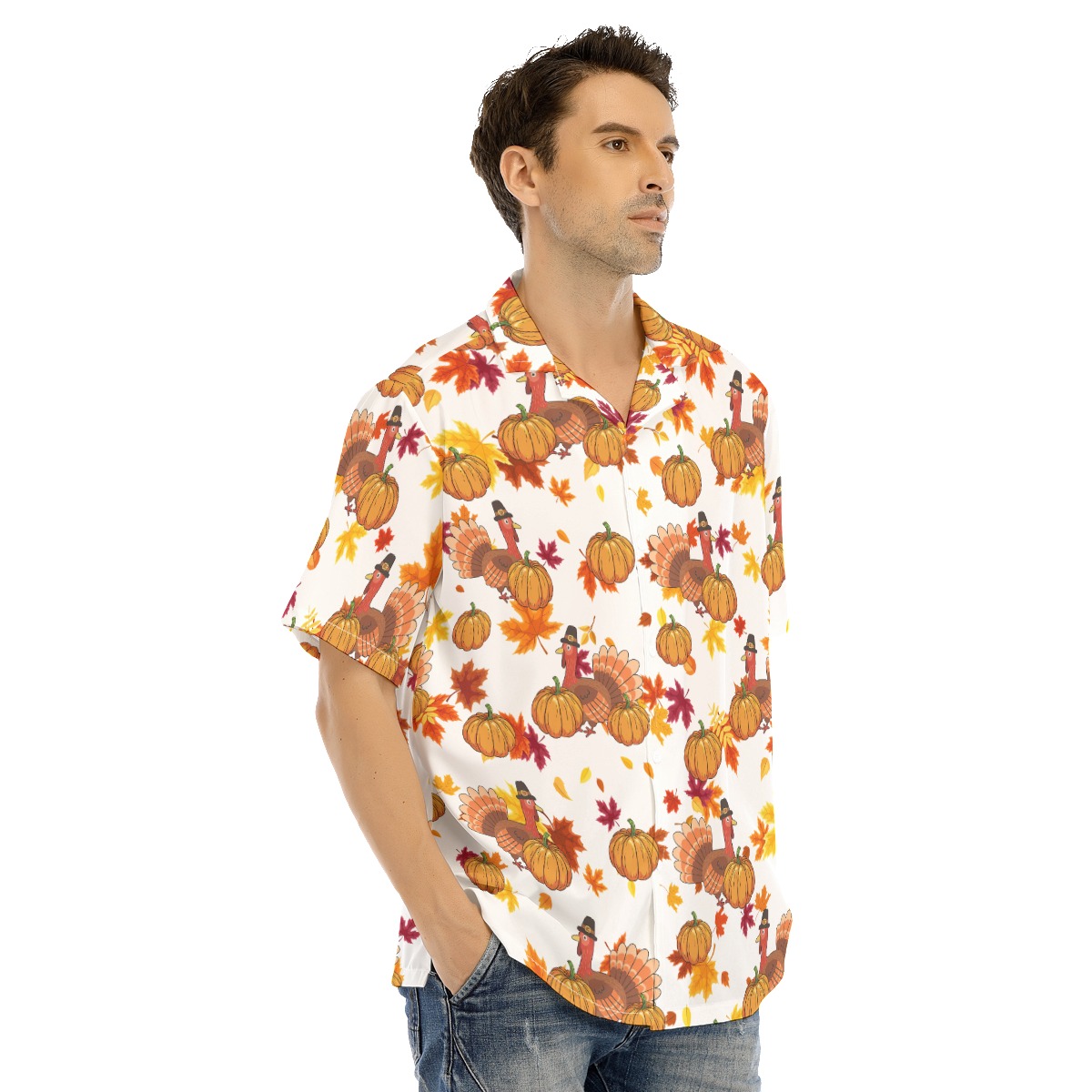 Cool Turkey Thanksgiving Hawaiian Shirt For Men
