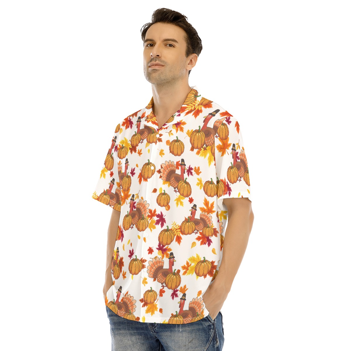 Cool Turkey Thanksgiving Hawaiian Shirt For Men