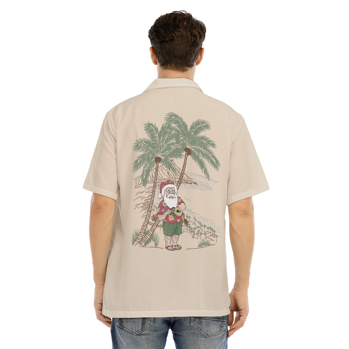 Musical Santa On The Island Hawaiian Shirt For Men