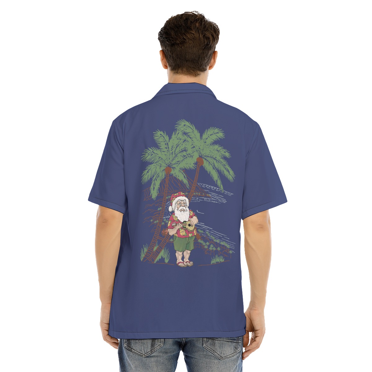 Men's Lonely Mucial Santa On The Island Hawaiian Shirt