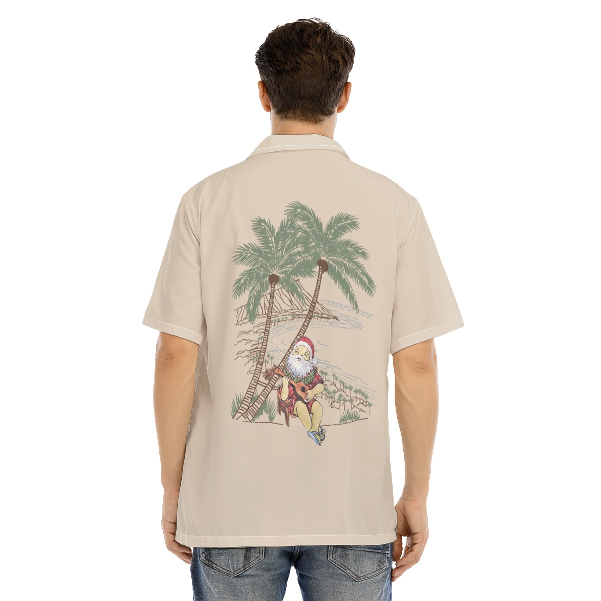 Men's Island Musical Santa Hawaiian Shirt