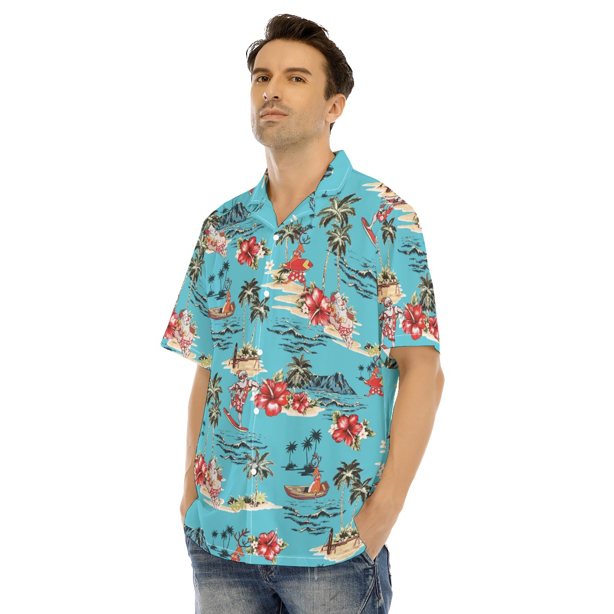 Men's Merry Tropical Christmas Hawaiian Shirt