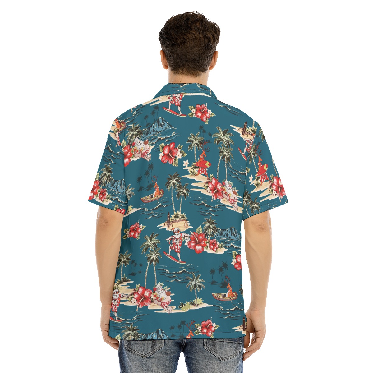 Men's Tropical Santa On The Island Hawaiian Shirt