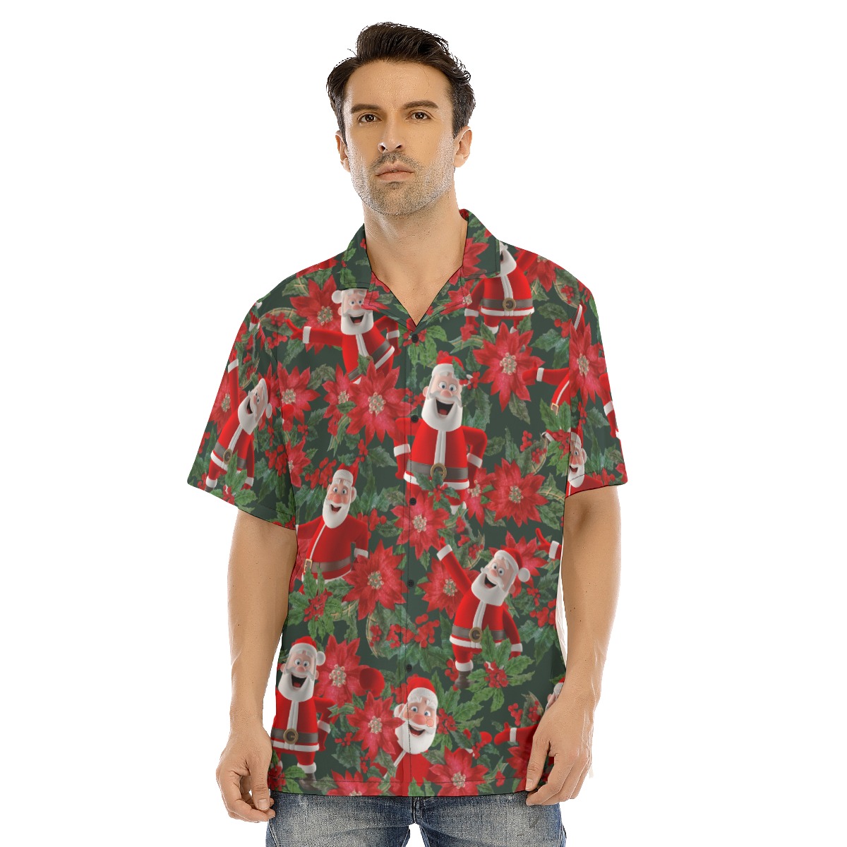 Men's Cool Santa Christmas Hawaiian Shirt - variant image 1