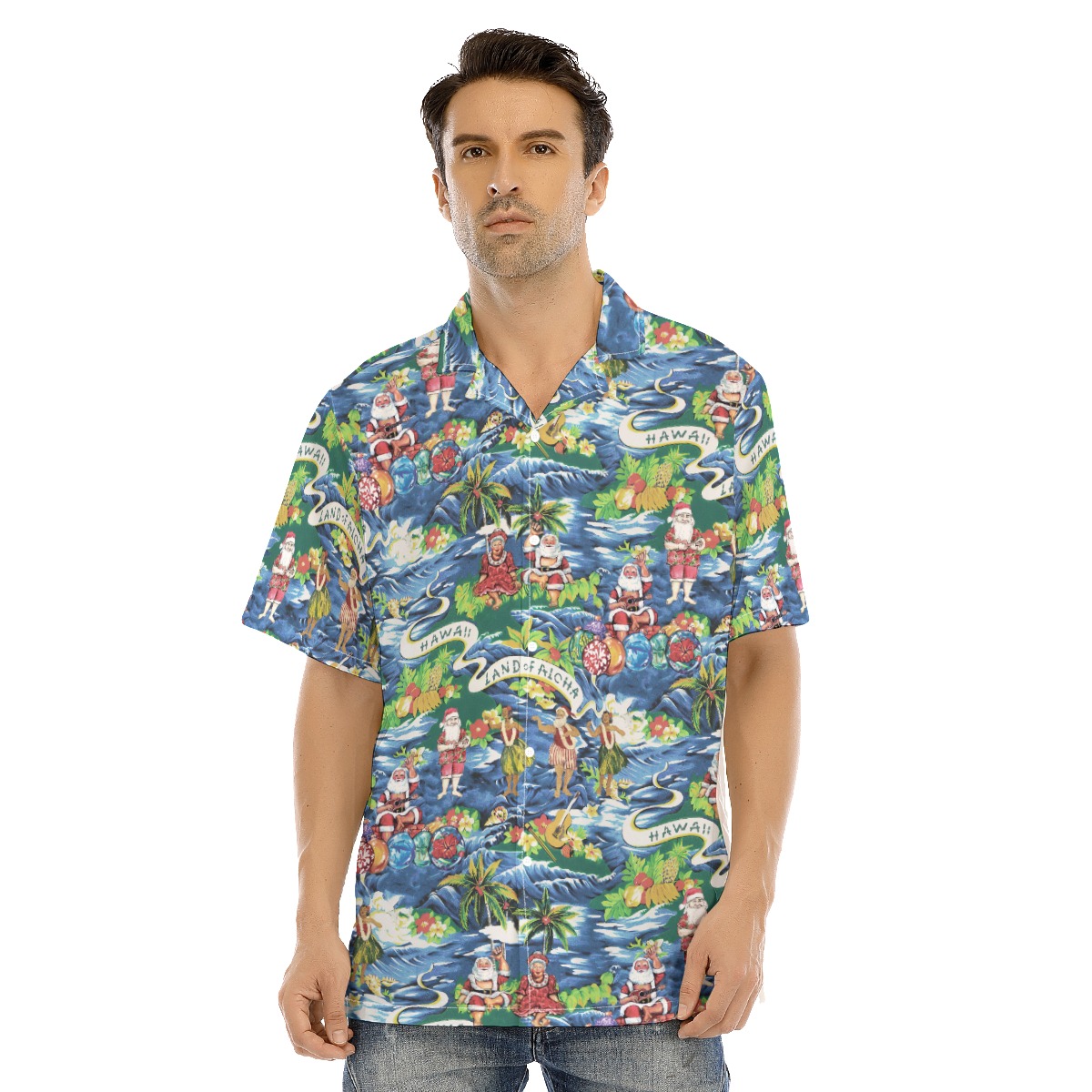 Men's Aloha Island Tropical Christmas Hawaiian Shirt - variant image 1