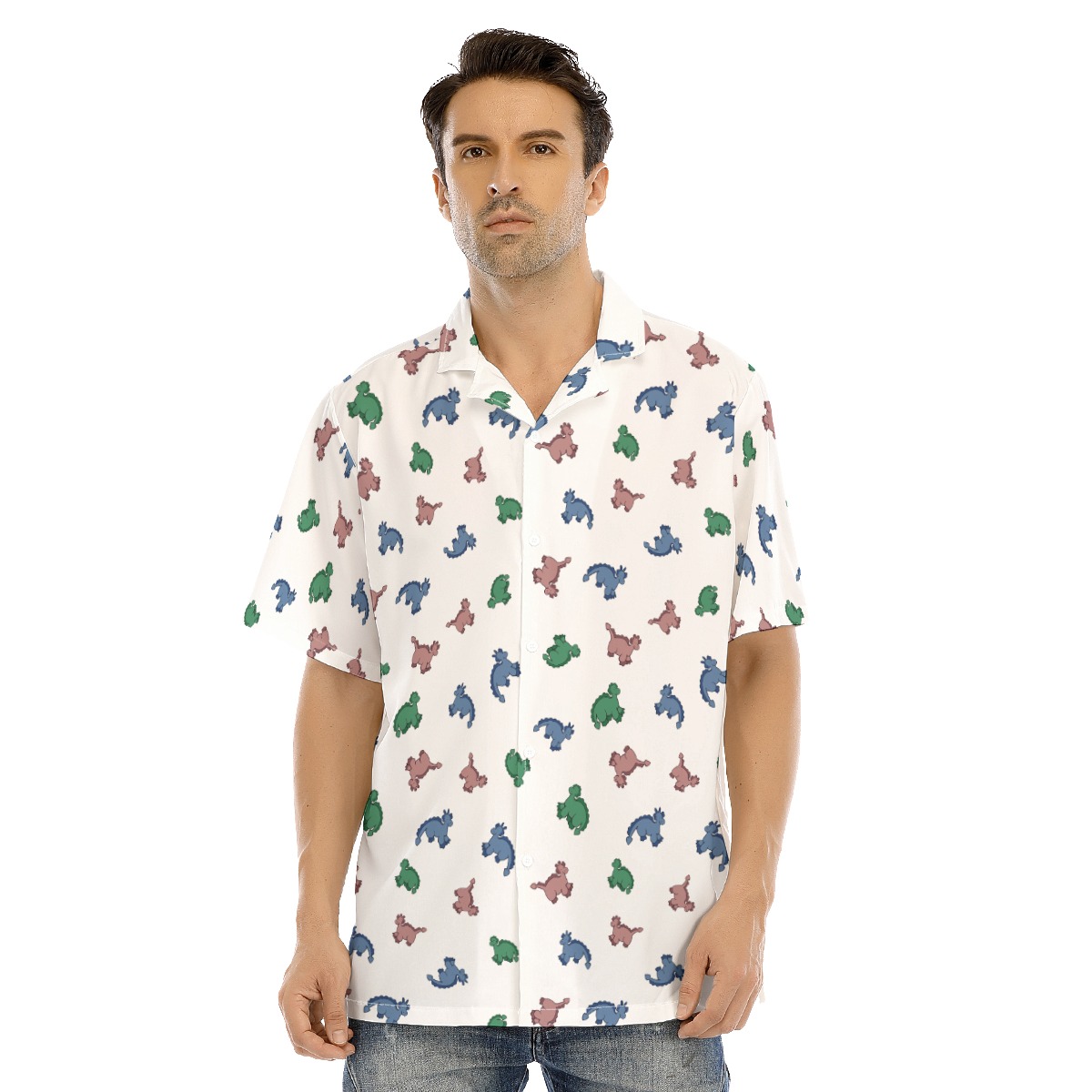 Cute Dinosaur Hawaiian Shirt For Men - variant image 1