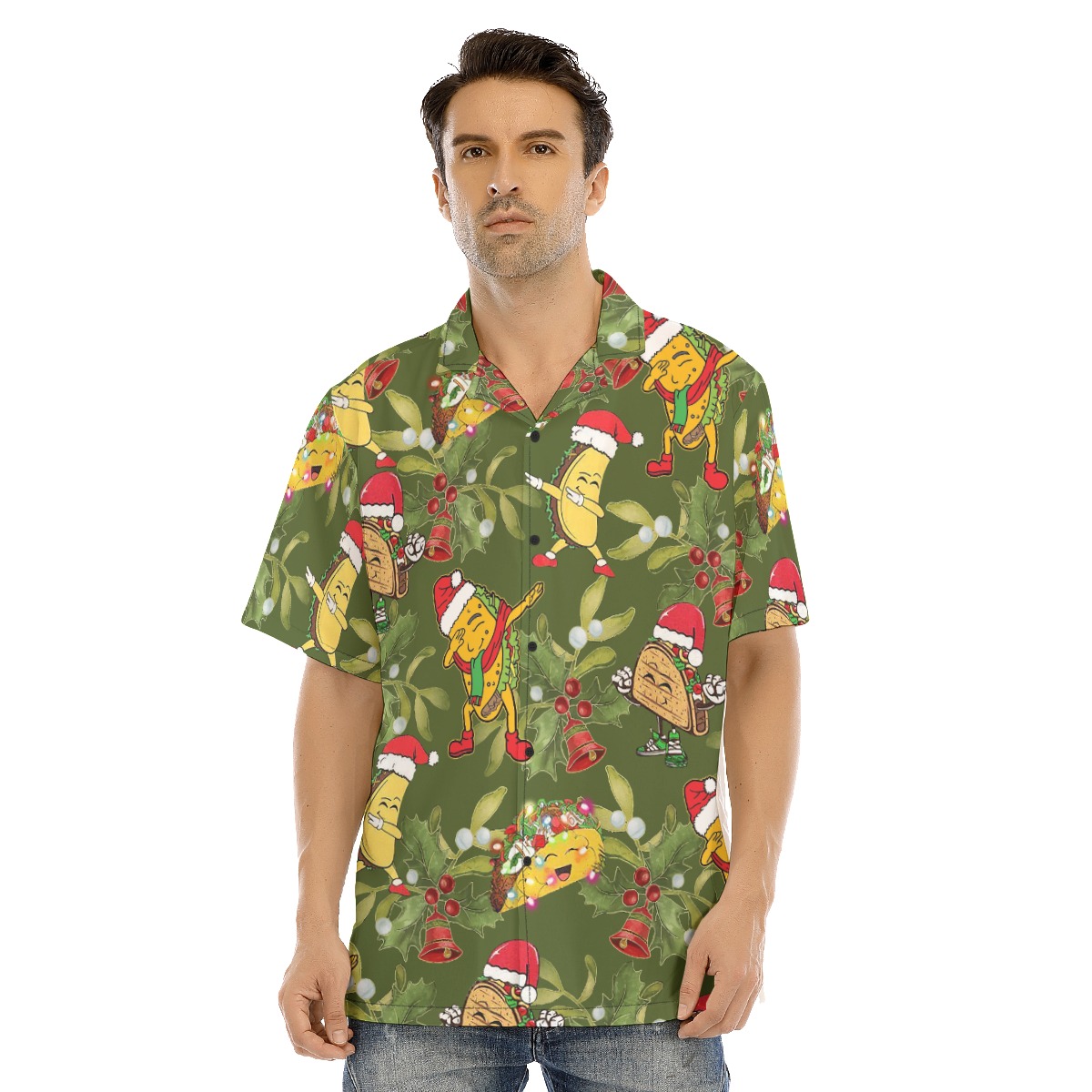 Men's Delicious Taco Christmas Hawaiian Shirt - variant image 1