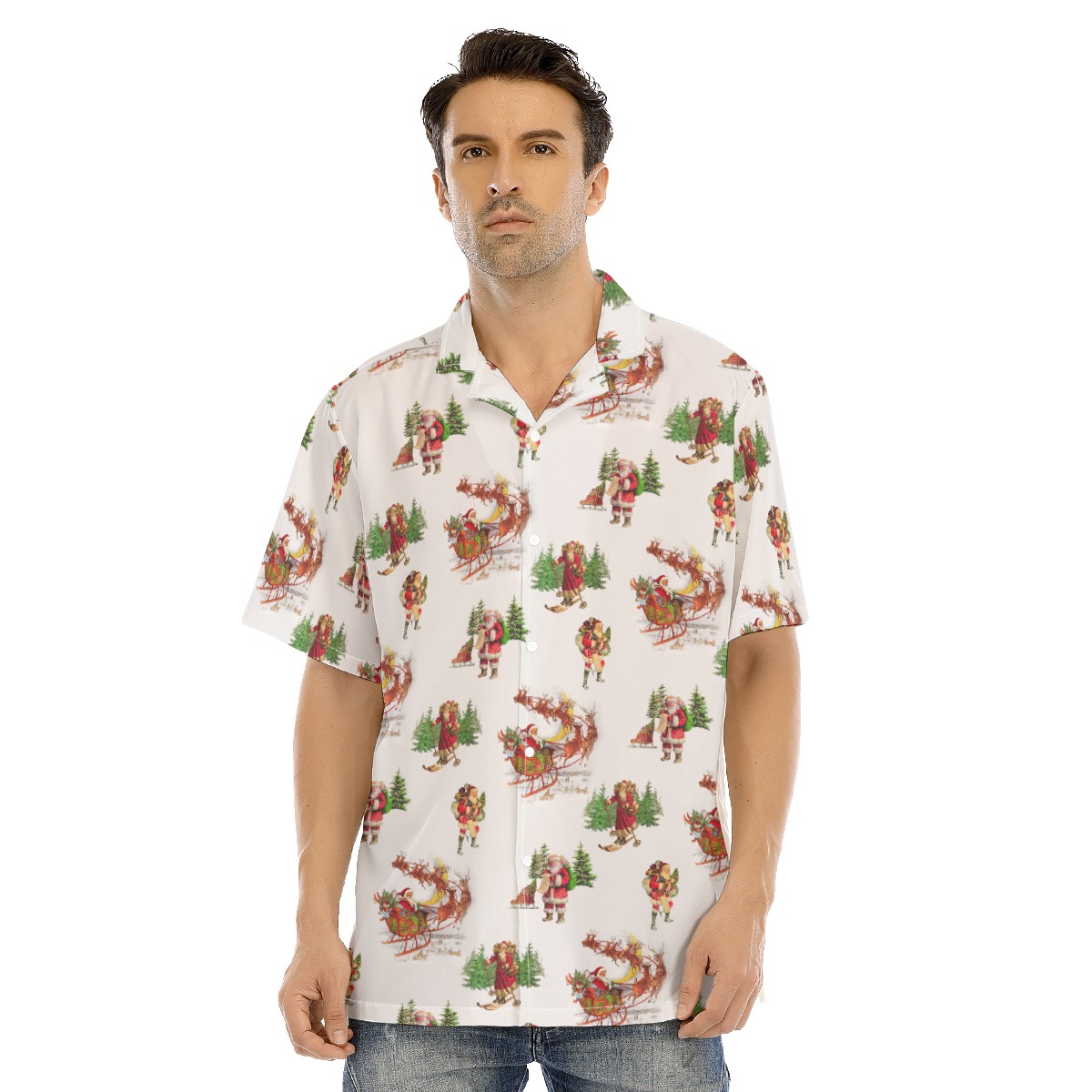 Men's Cool Santa Claus Christmas Hawaiian Shirt - variant image 1