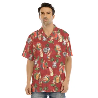 Men's Hawaii Santa Claus Christmas Hawaiian Shirt