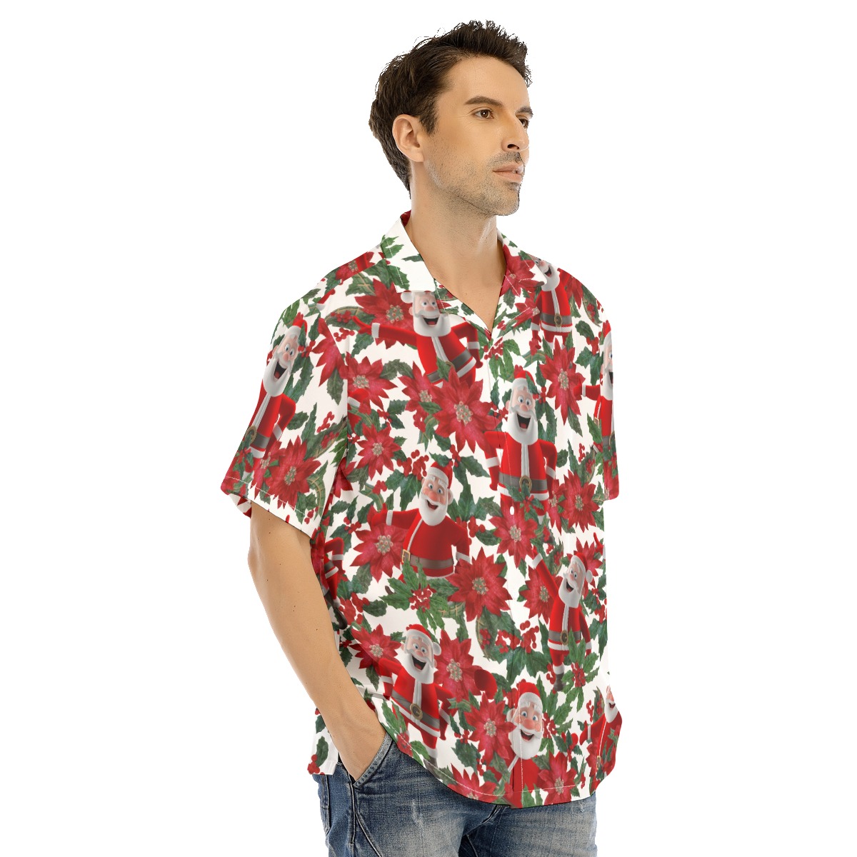Men's Happy Santa Christmas Hawaiian Shirt
