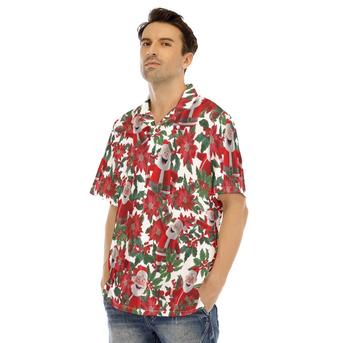 Men's Happy Santa Christmas Hawaiian Shirt