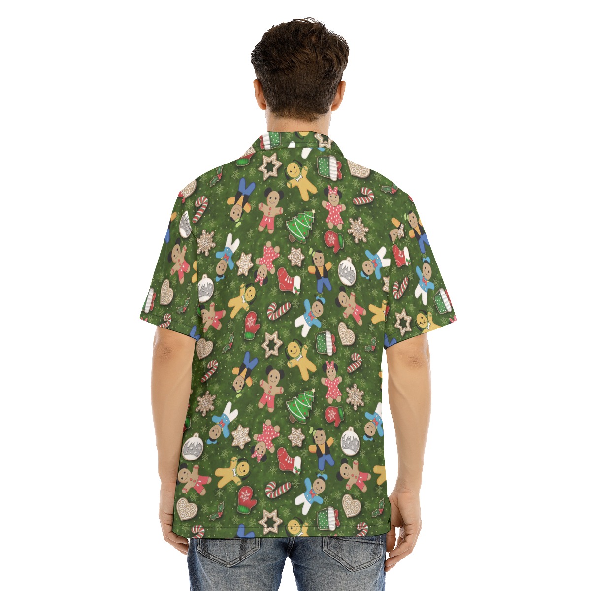 Men's Colorful Gingerbread Christmas Hawaiian Shirt