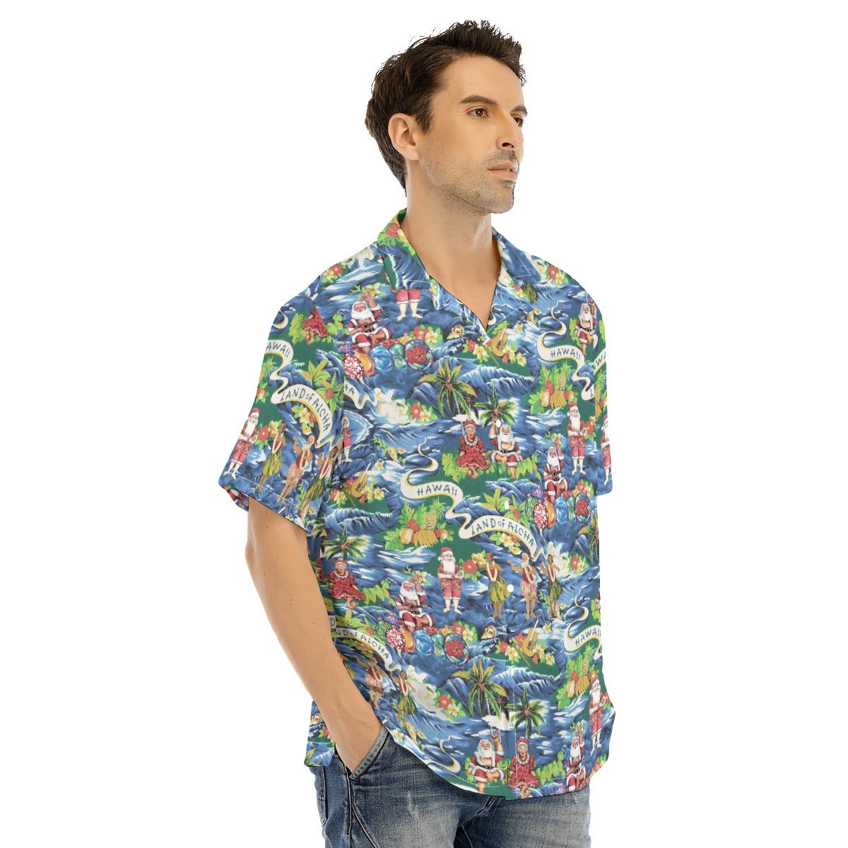Men's Aloha Island Tropical Christmas Hawaiian Shirt
