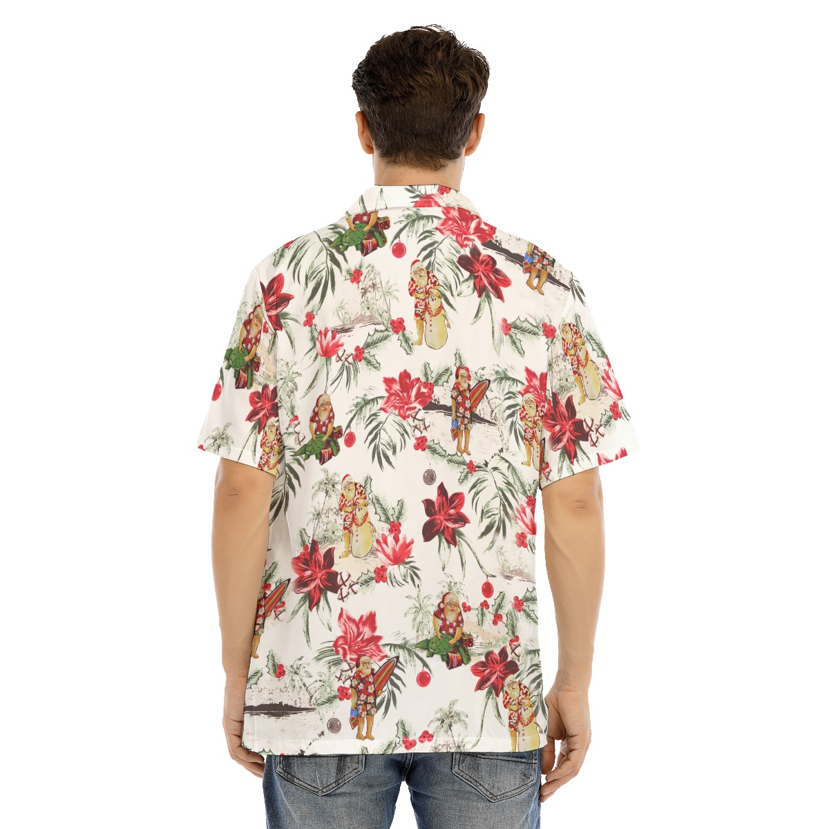 Men's Tropical Island Christmas Hawaiian Shirt