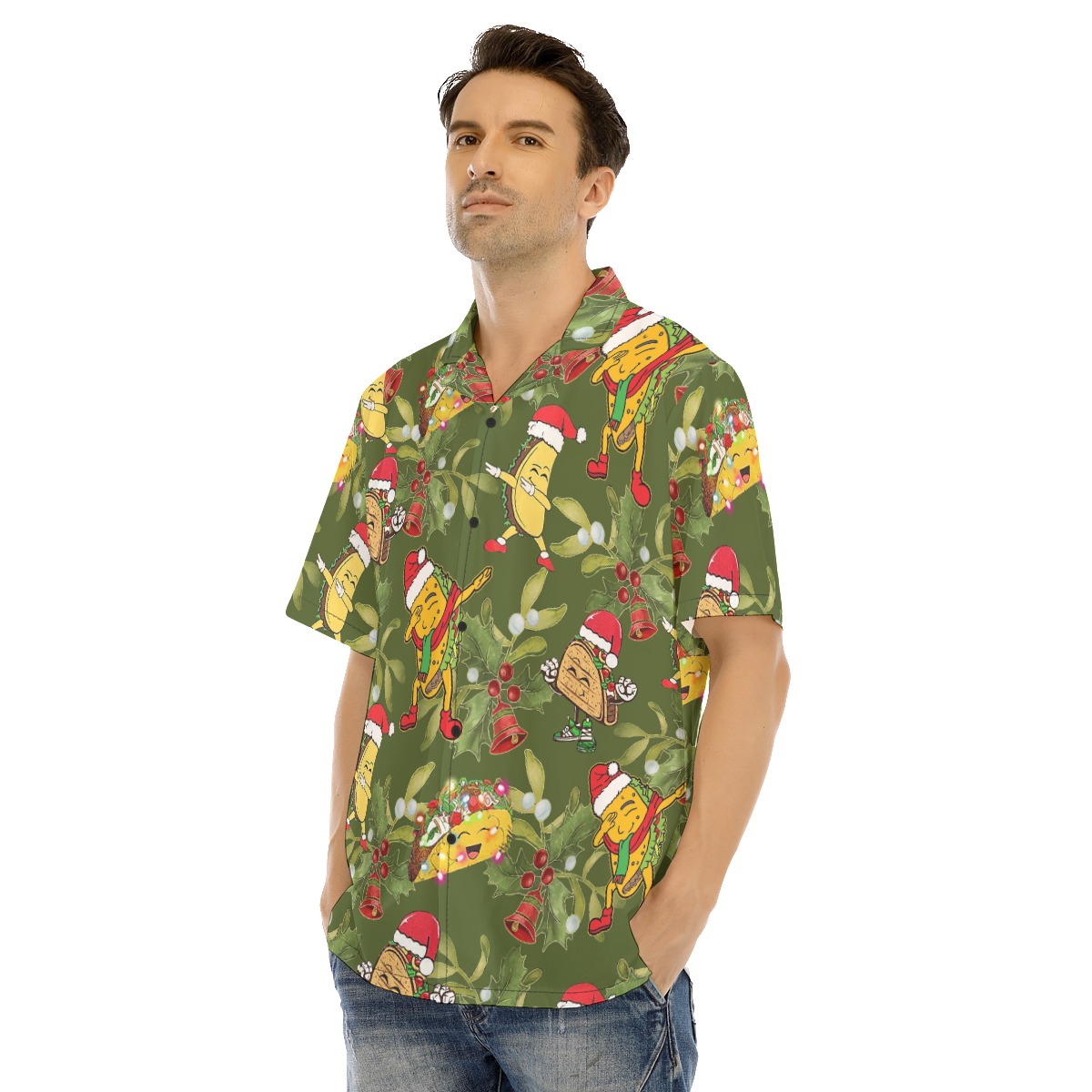 Men's Delicious Taco Christmas Hawaiian Shirt