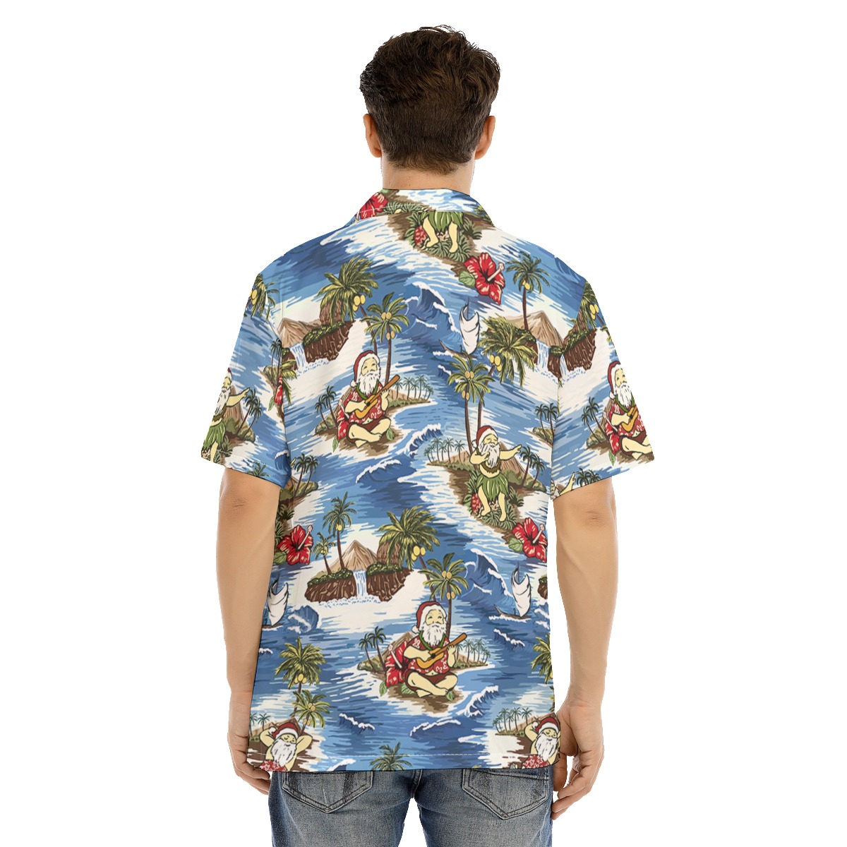 Tropical Santa On The Island Hawaiian Shirt For Men