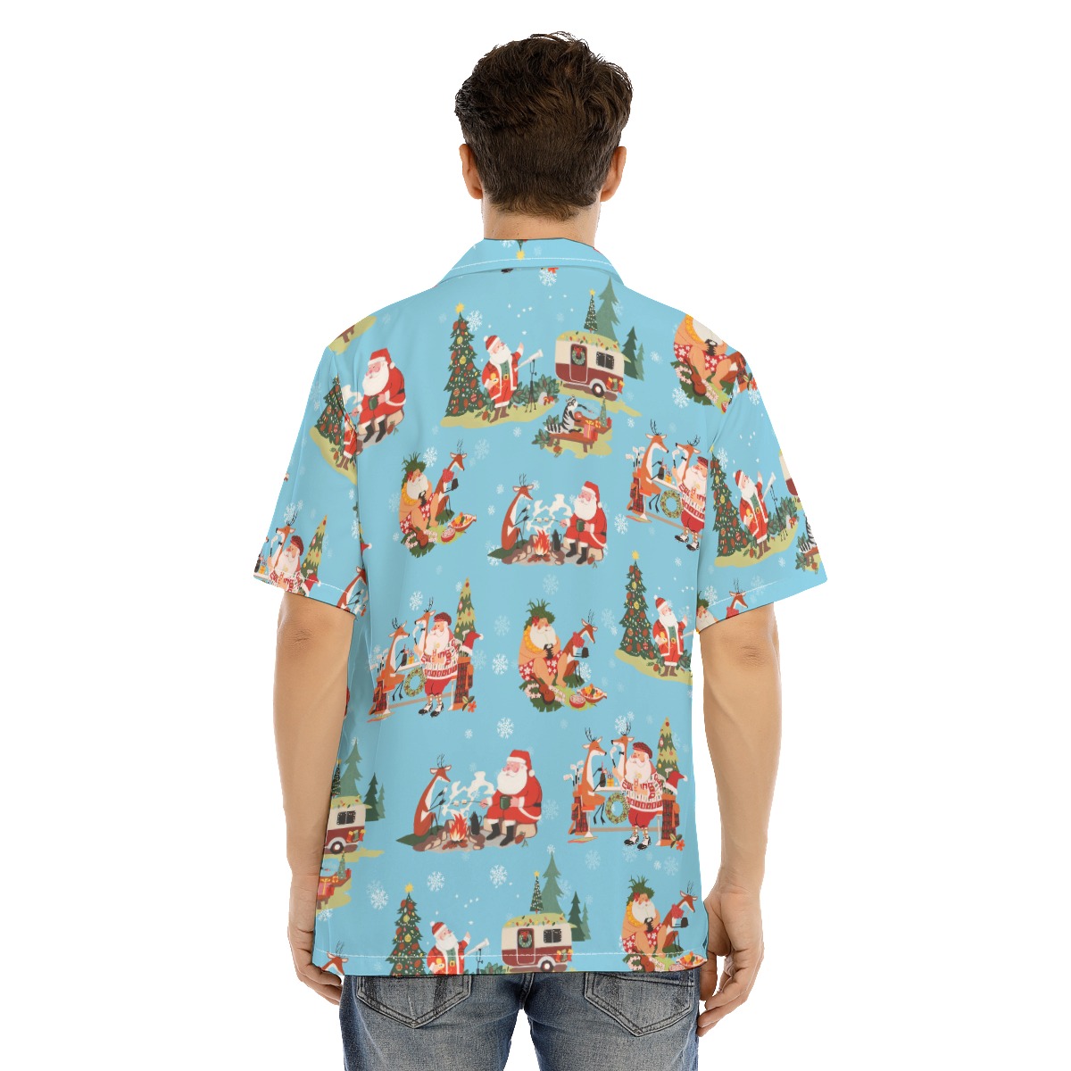 Men's Camping Santa Christmas Hawaiian Shirt