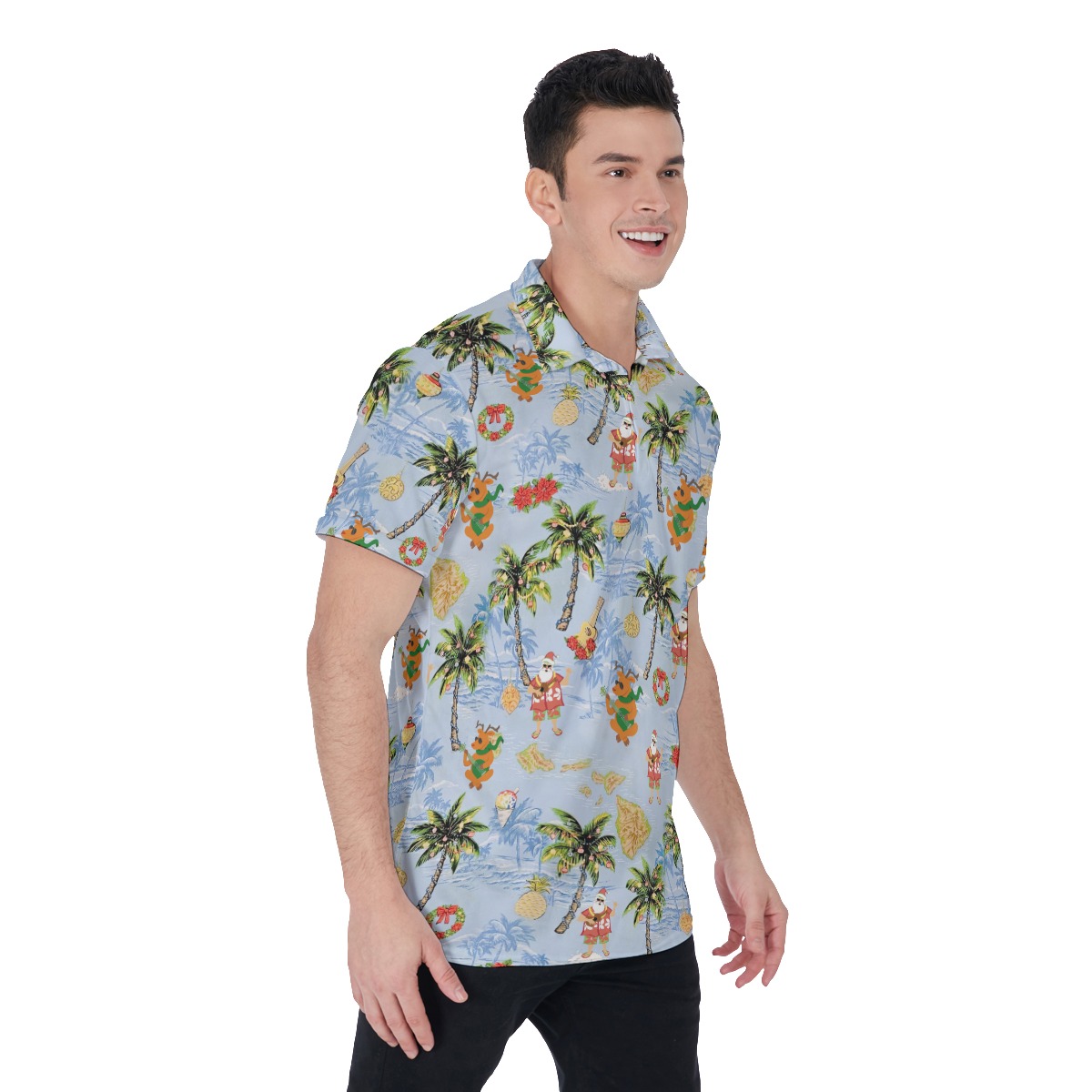 Merry Summer Christmas Polo Hawaiian Shirt For Men