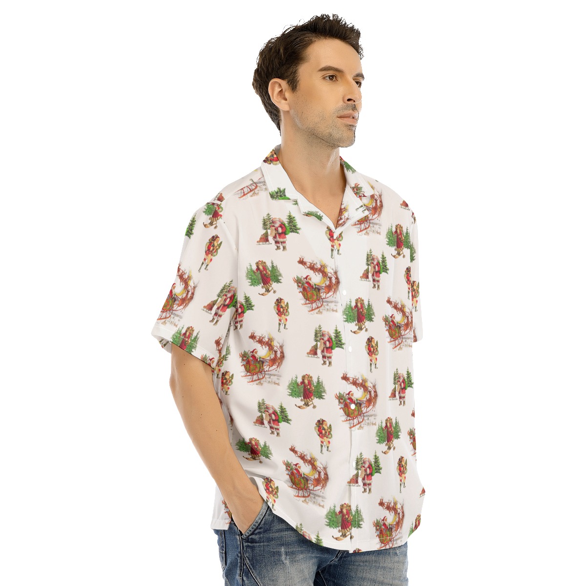 Men's Cool Santa Claus Christmas Hawaiian Shirt