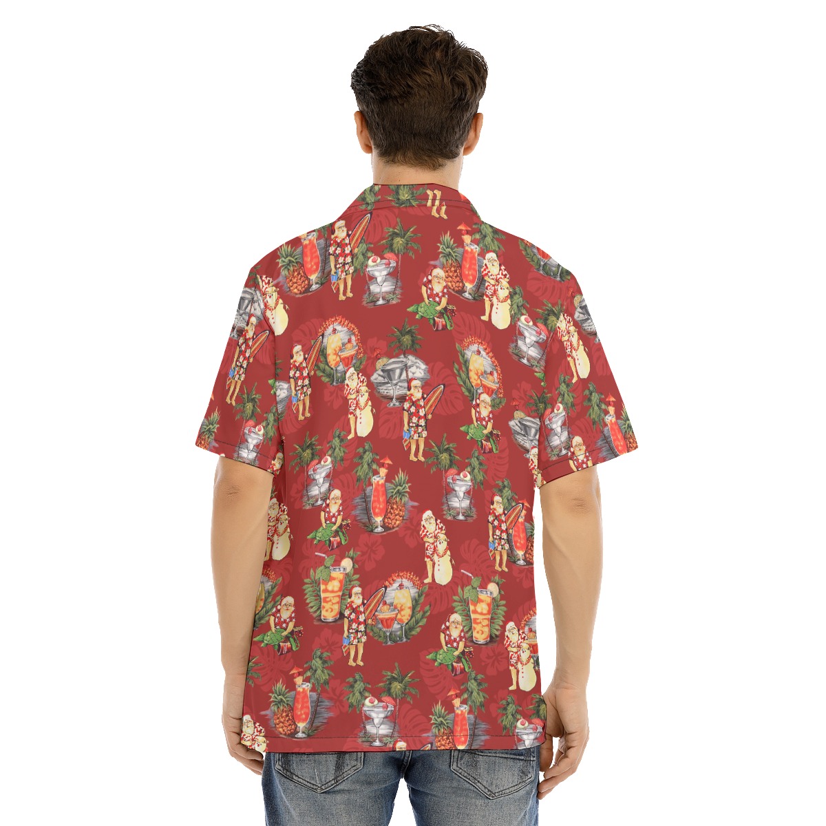 Men's Hawaii Santa Claus Christmas Hawaiian Shirt