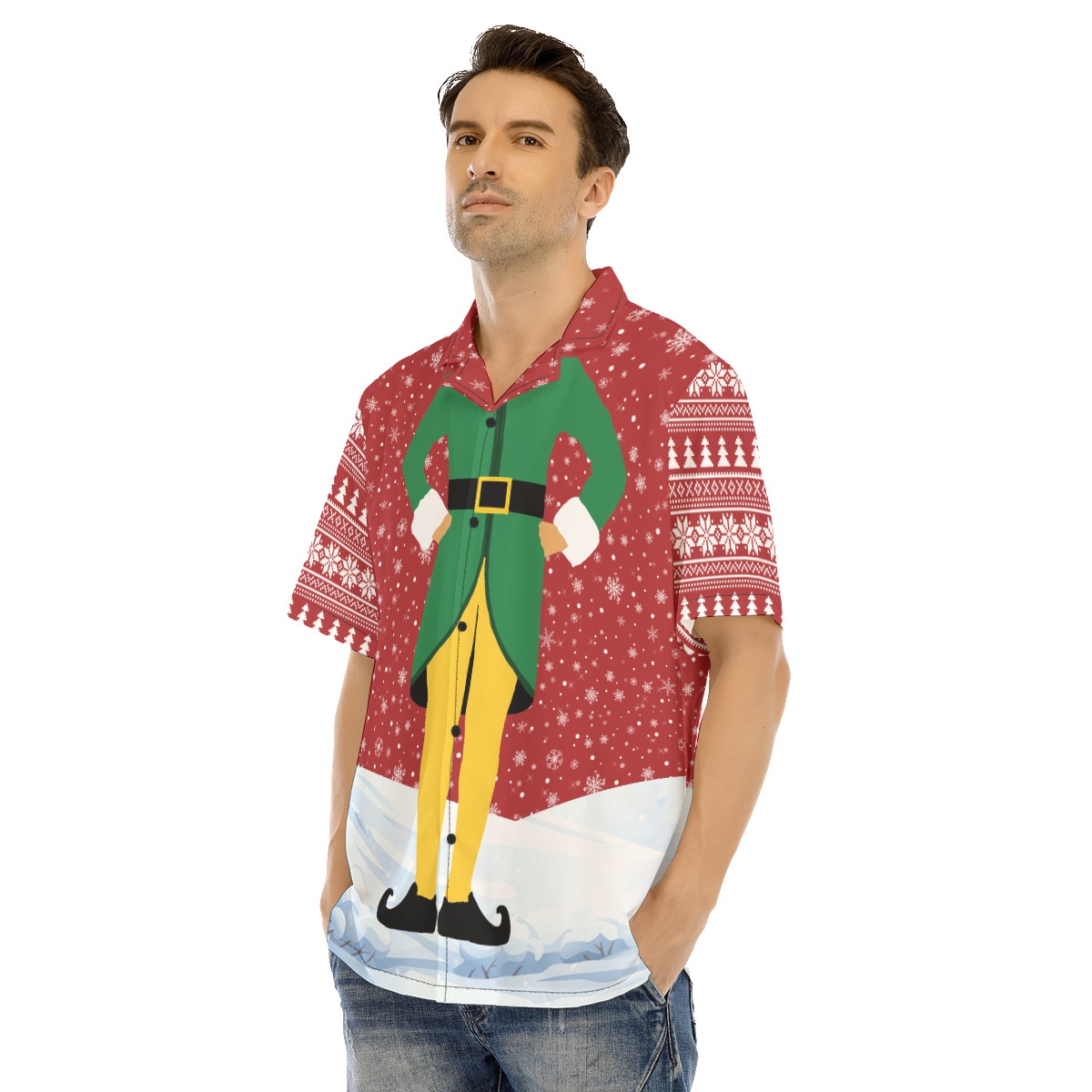 Funny Costume ELF Christmas Hawaiian Shirt