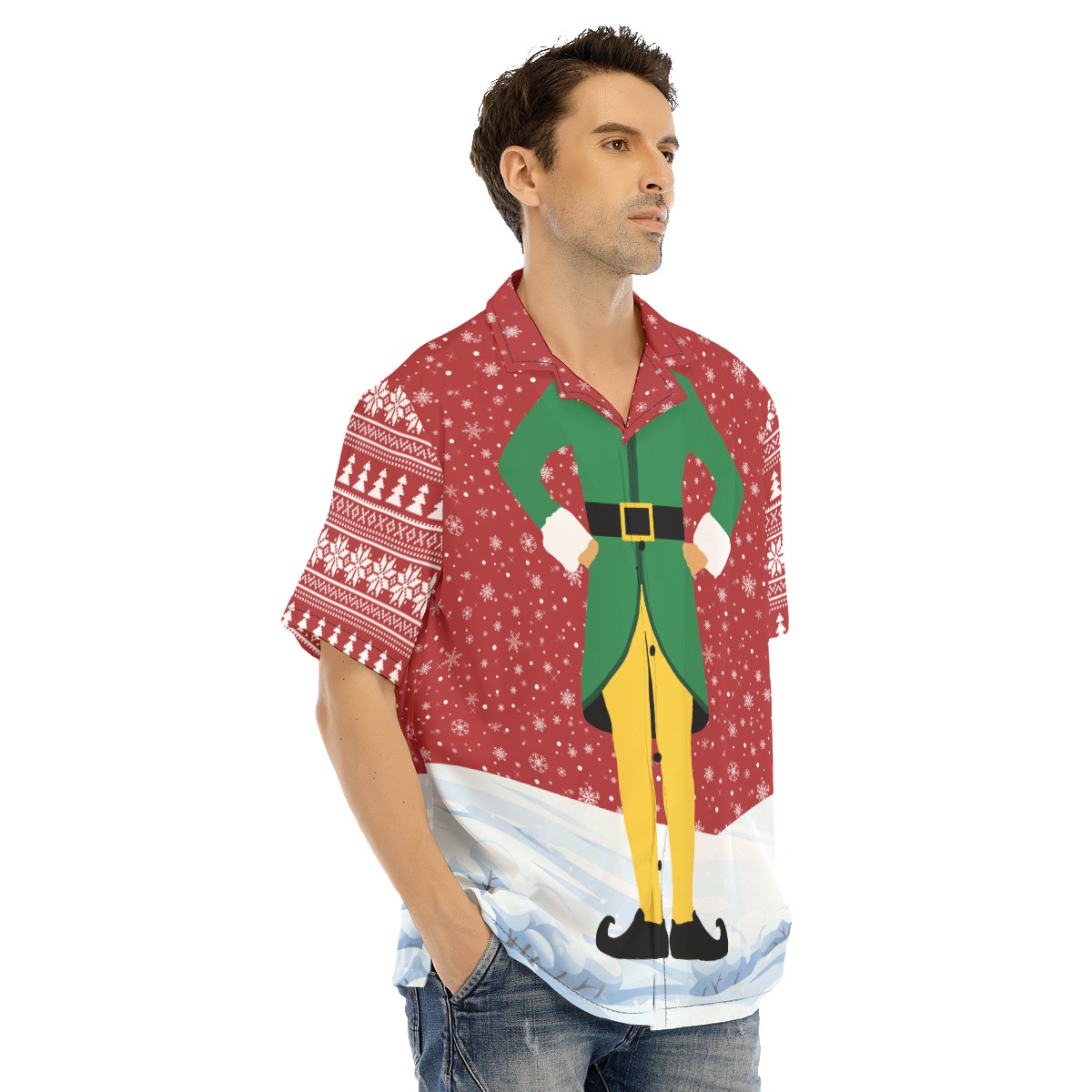 Funny Costume ELF Christmas Hawaiian Shirt