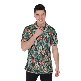 Parrot Tropical Polo Golf Shirt For Men