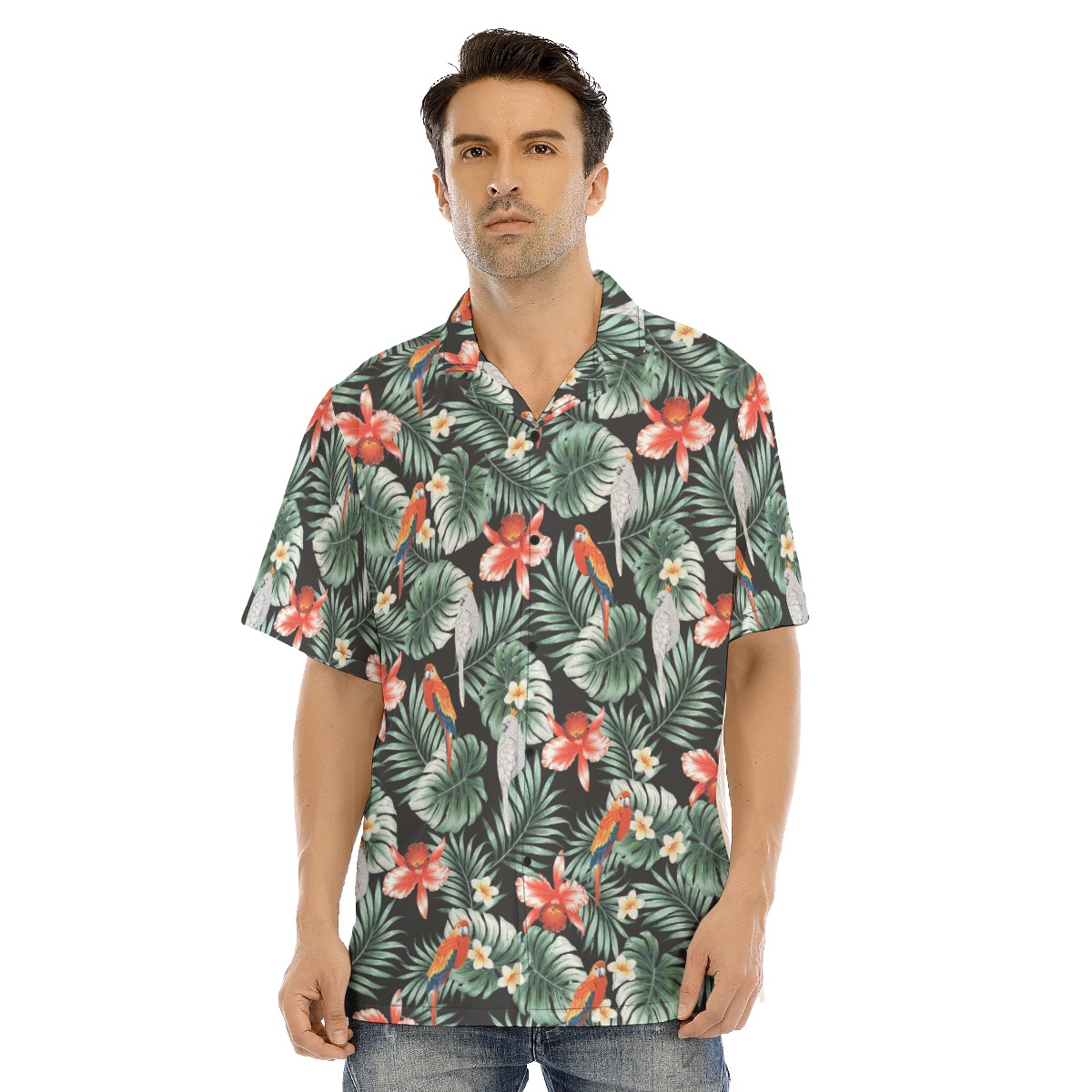 Parrot Tropical Hawaiian Shirt For Men - variant image 1