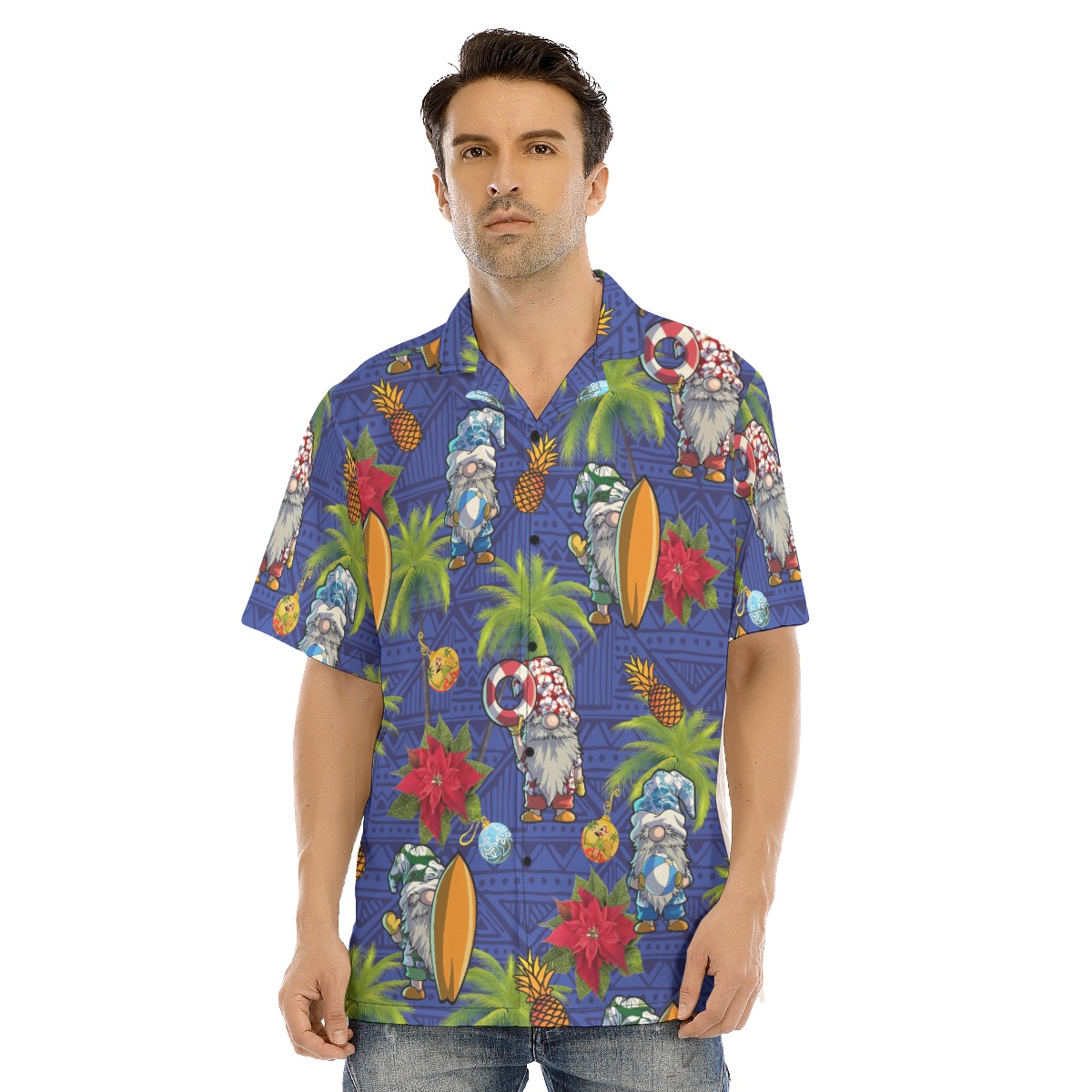 Tropical Gnomes On The Beach Hawaiian Shirt For Men - variant image 1