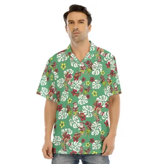 Men's Mele Kalikimaka Santa Tropical Hawaiian Shirt