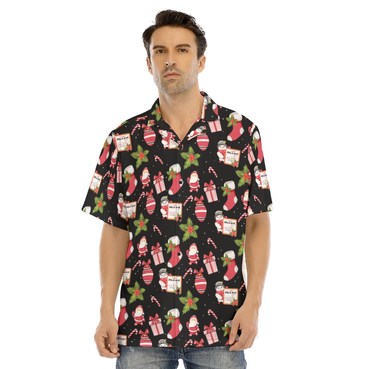 Cool Surfing Santa Christmas Hawaiian Shirt For Men - variant image 1