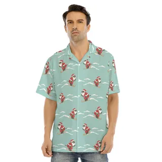 Sporty Santa Claus Hawaiian Shirt For Men