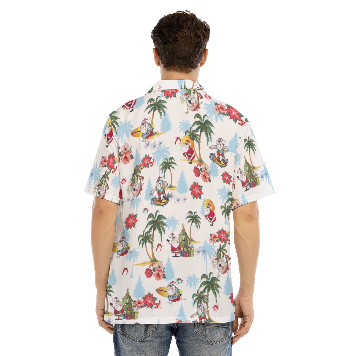 Men's Summer Santa Merry Christmas Hawaiian Shirt