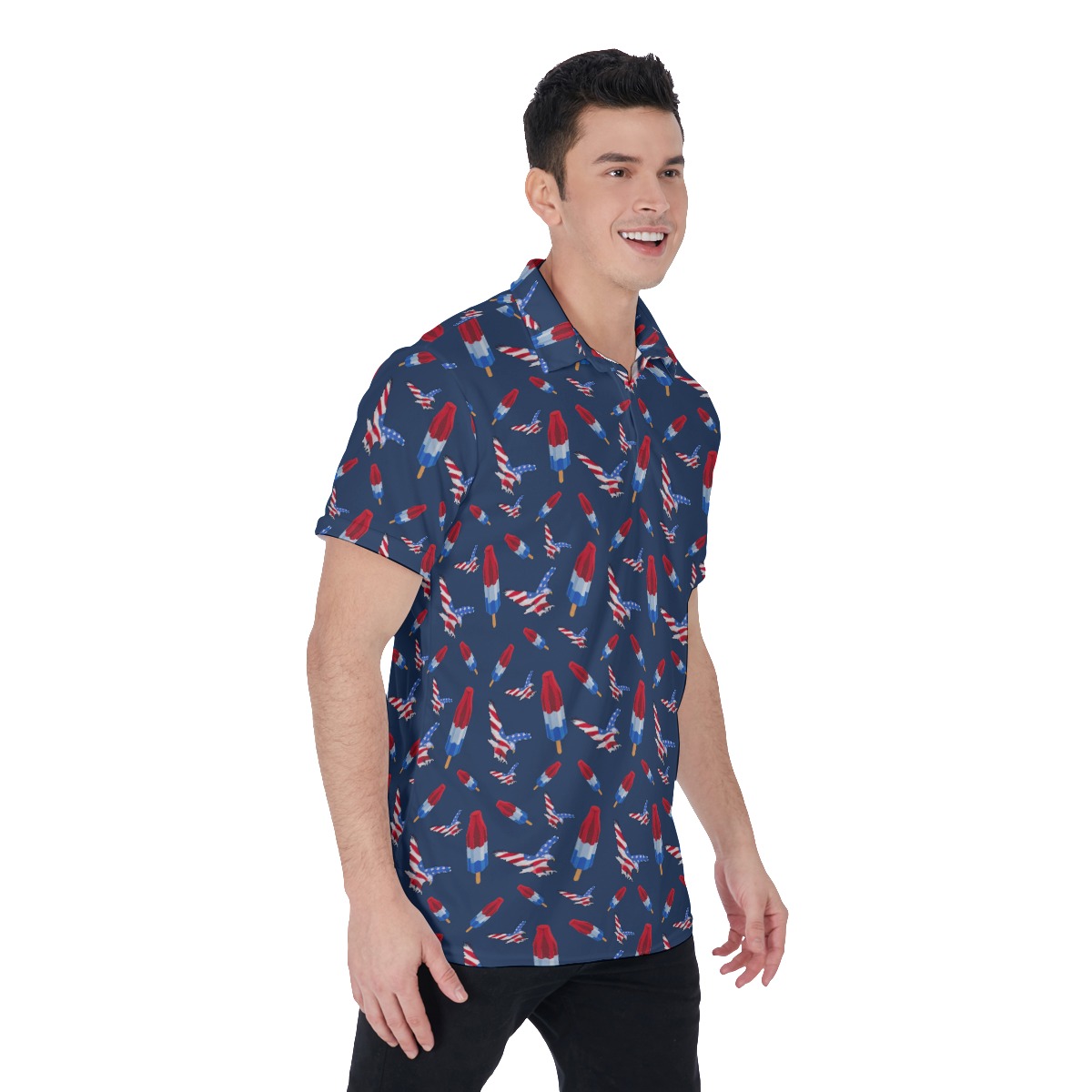 Patriotic Day Navy Men's Golf Shirt