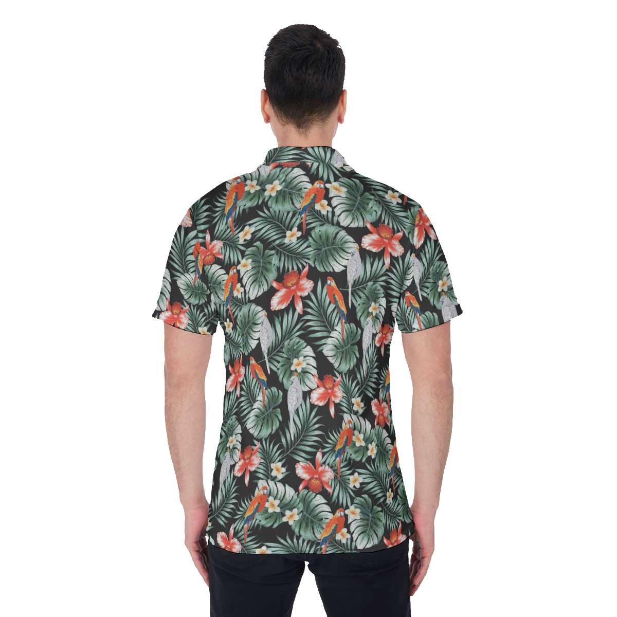 Parrot Tropical Polo Golf Shirt For Men
