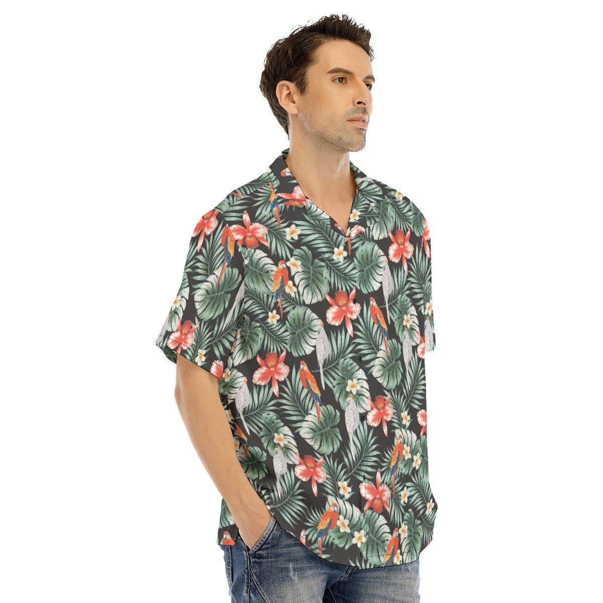 Parrot Tropical Hawaiian Shirt For Men