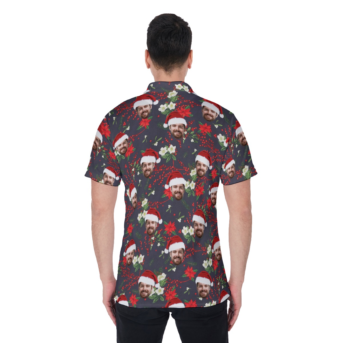 Funny Custom Floral Polo Hawaiian Shirt For Men