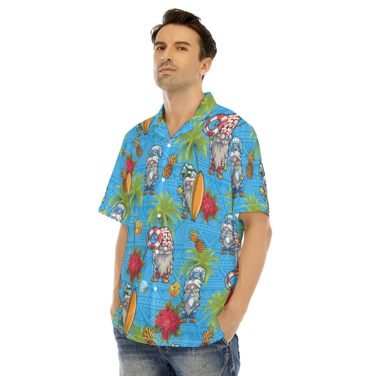 Beach Gnome Christmas Hawaiian Shirt For Men