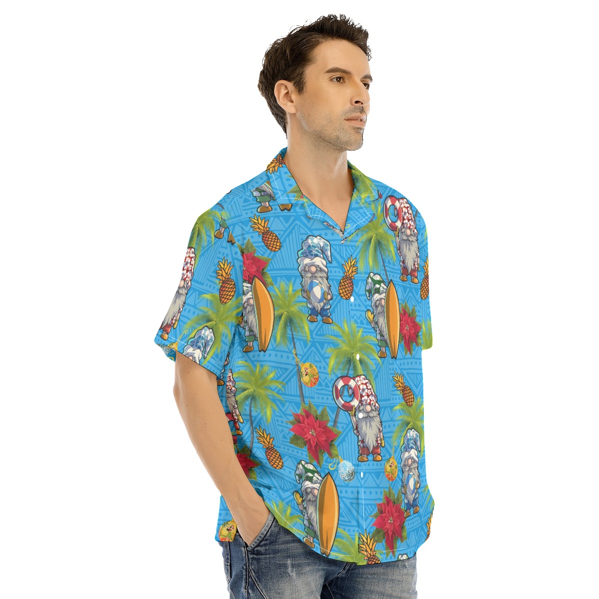 Beach Gnome Christmas Hawaiian Shirt For Men