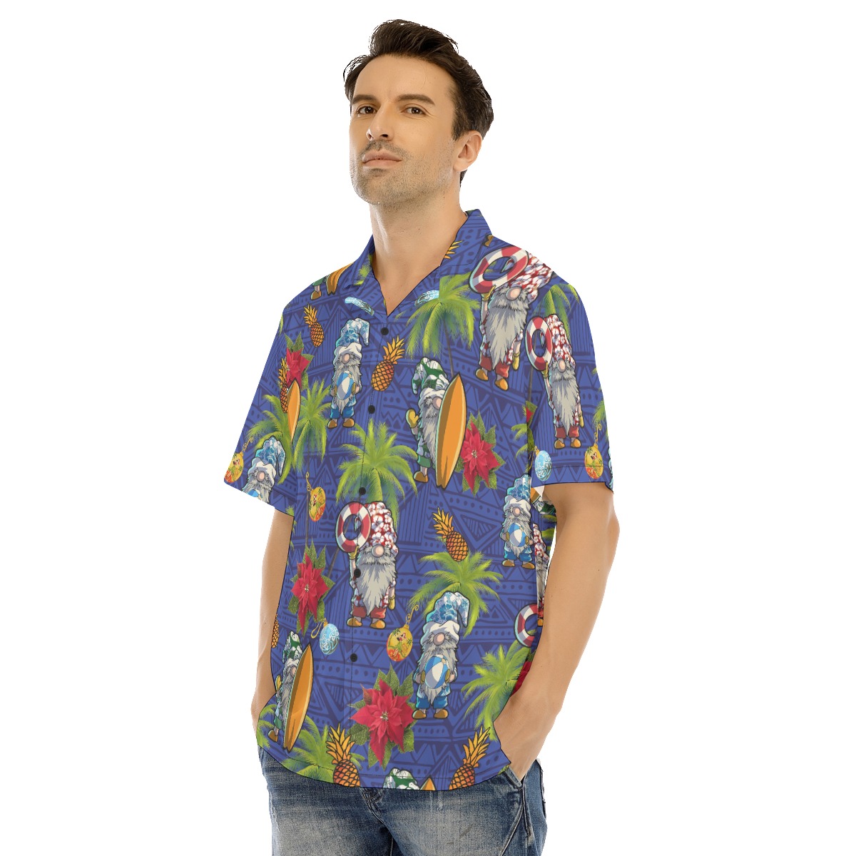 Tropical Gnomes On The Beach Hawaiian Shirt For Men