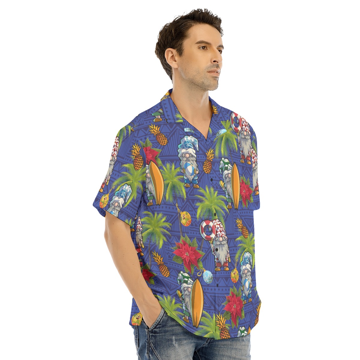 Tropical Gnomes On The Beach Hawaiian Shirt For Men