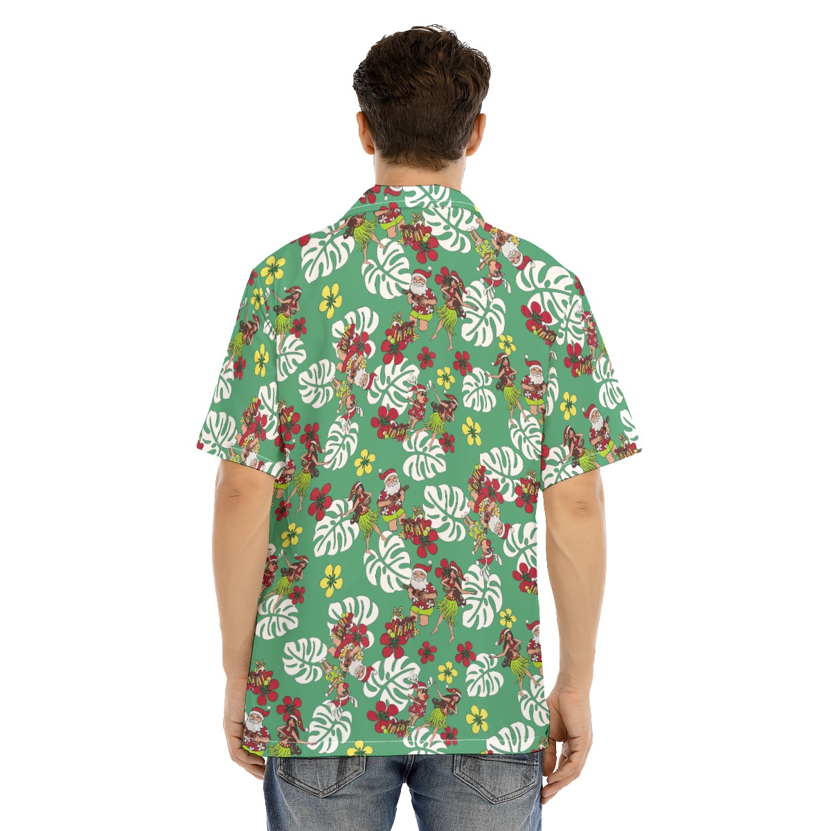 Men's Mele Kalikimaka Santa Tropical Hawaiian Shirt