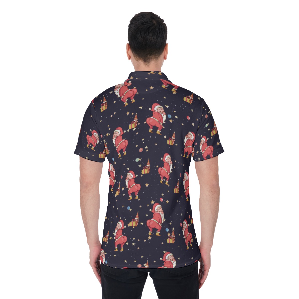Funny Wrecking Santa Polo Hawaiian Shirt For Men