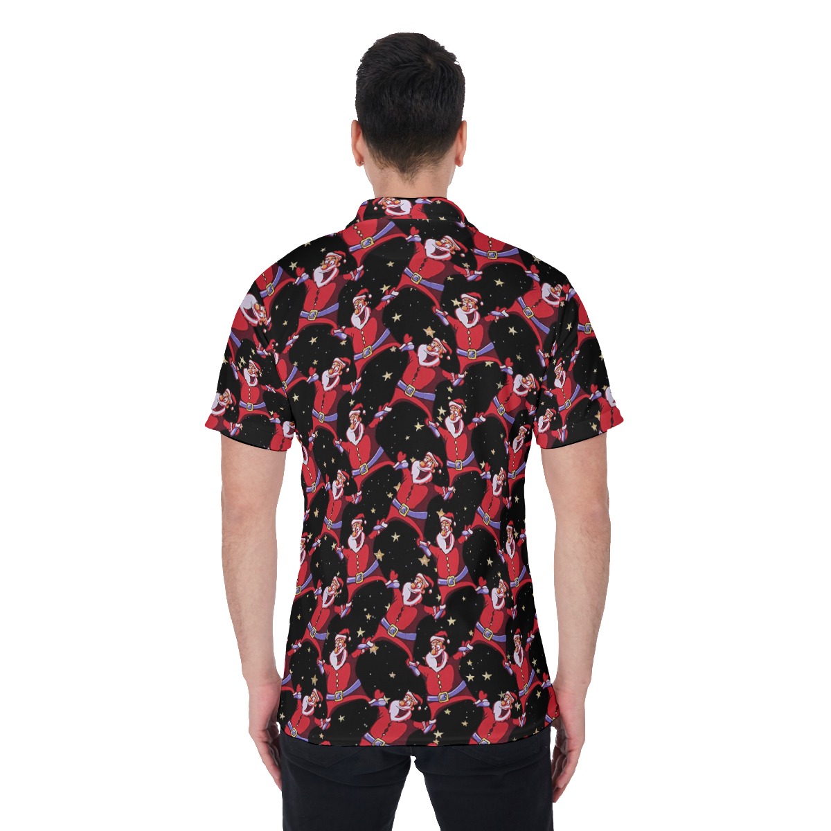 Funny Santa Christmas Polo Hawaiian Shirt For Men
