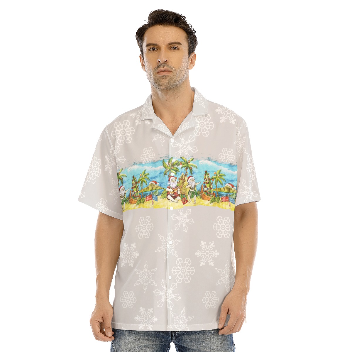 Summer Santa White Hawaiian Shirt For Men - variant image 1