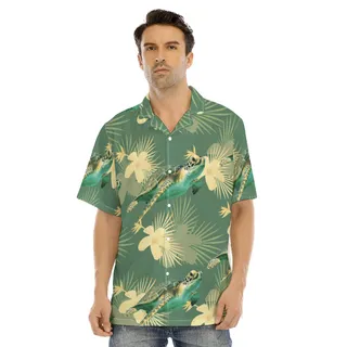 Men's Ocean Turtle Green Hawaiian Shirt