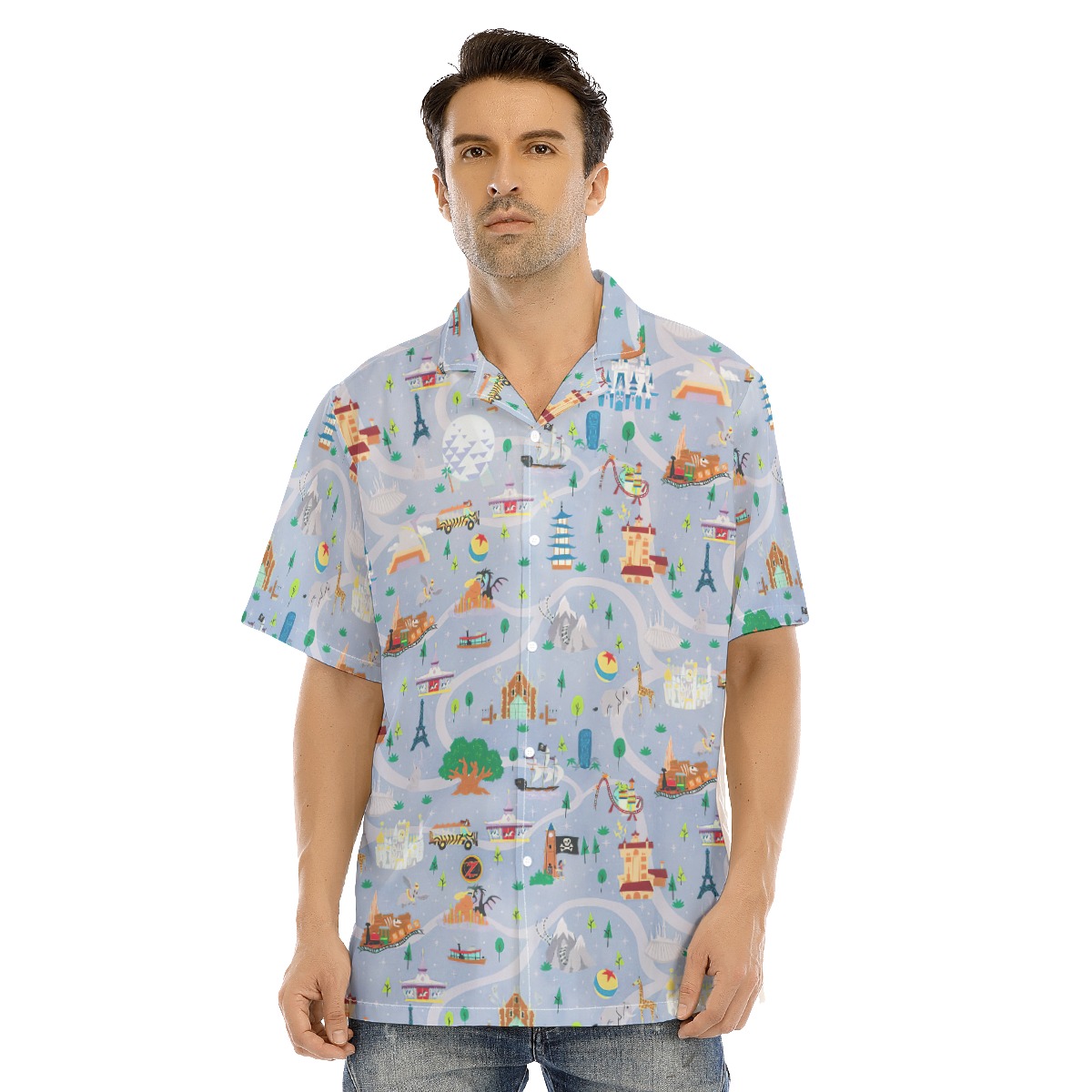Magic Play Park Purple Hawaiian Shirt For Men - variant image 1